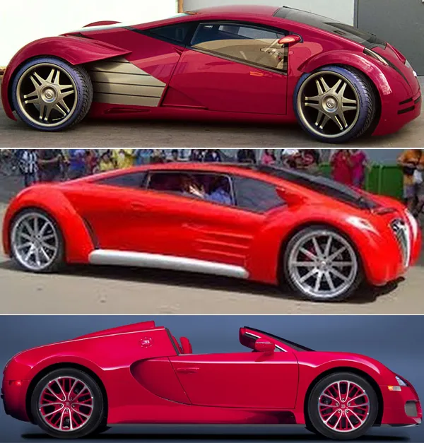 Lexus 2054, Tucuxi dan Buggati Veyron