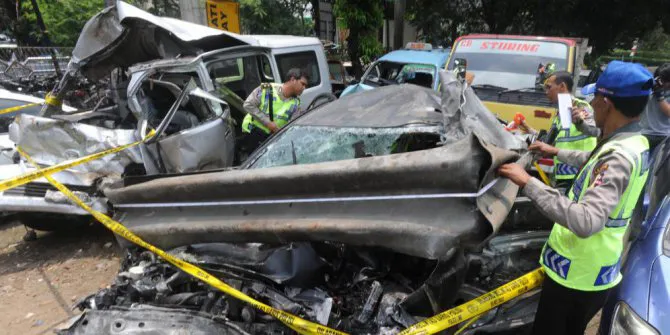 Kondisi sisa mobil Dul
