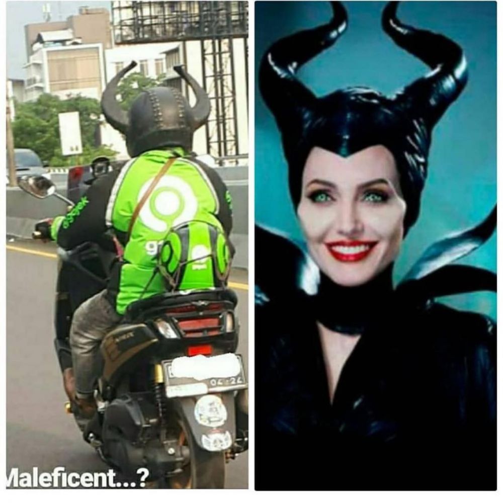 Potret Kocak Driver Ojol Cosplay