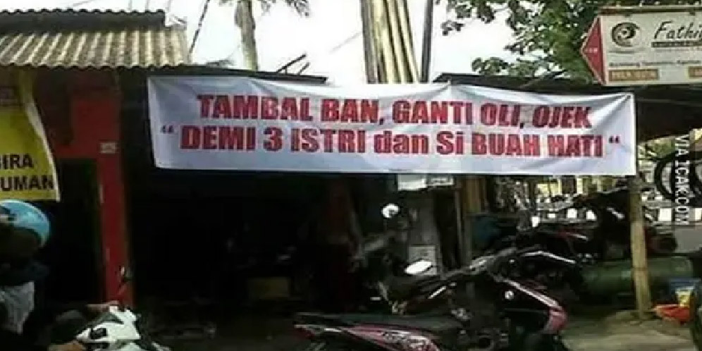 6 Spanduk Tukang Tambal Ban Ini Berisi Tulisan Tulisan Kocak Bikin Ngakak Otosia Com