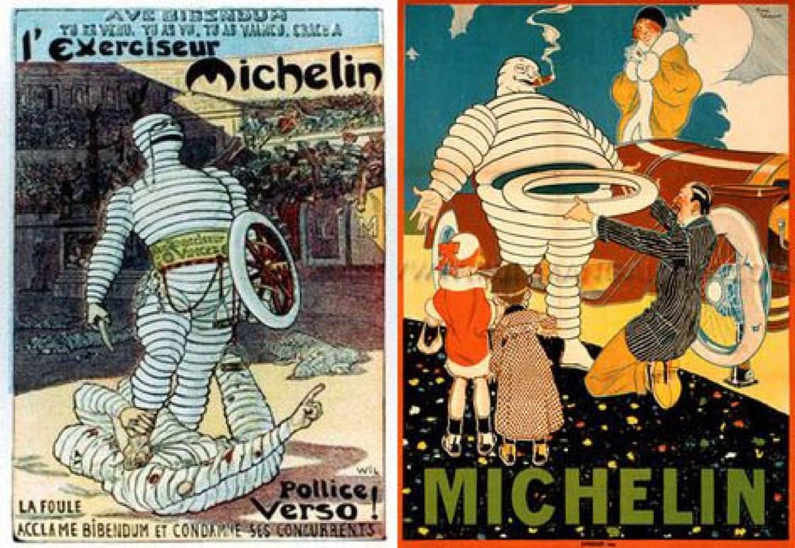 Bibendum tampil sebagai tamu dalam serial buku komik Perancis, Asterix (Michelin Indonesia)