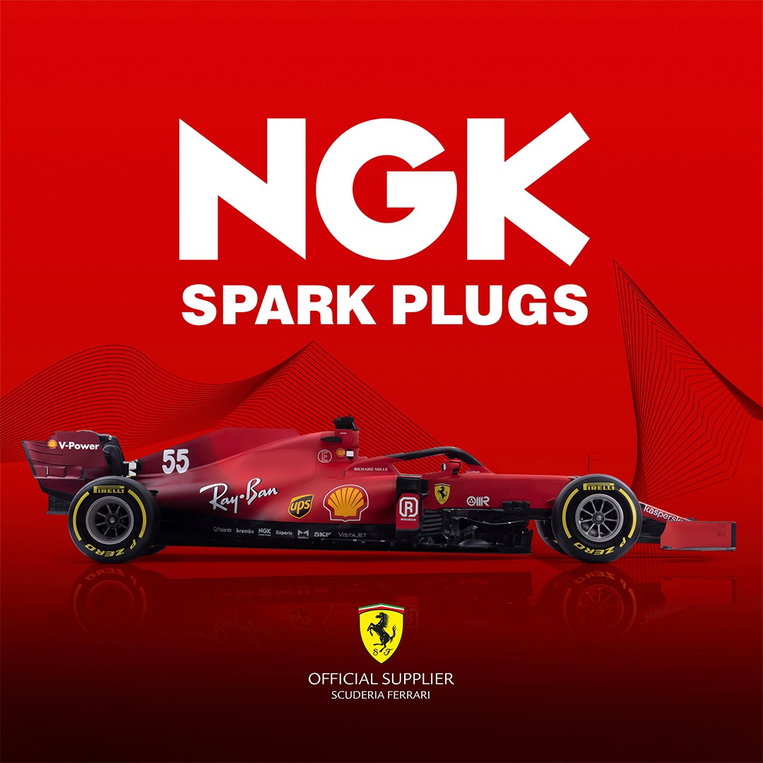Official Technical Partner Scuderia Ferrari dengan NGK (Ferrari)