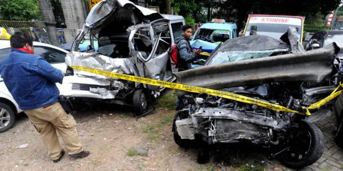 Sisa Mobil Mitsubishi Lancer milik Dul