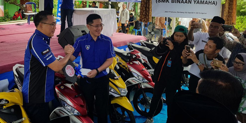 Motor Injeksi Yamaha Jadi Unit Praktik SMK Bangka Belitung