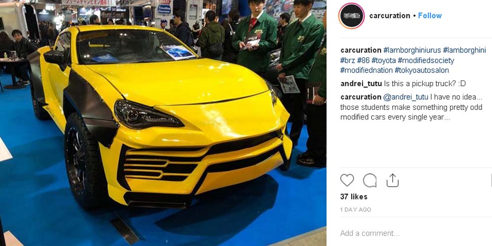 Disangka Lamborghini Urus, Ternyata Hanya Toyota 86