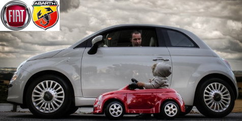 Anak Ajak Ayah Drag Race Pakai Fiat 500