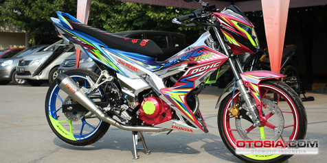 Modif Ngejreng Bebek Sport Sonic 150 Otosia Com