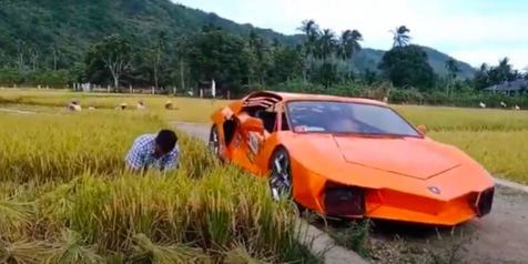 Wow, Petani di Aceh Ciptakan Lamborghini Bermesin Yamaha Vixion