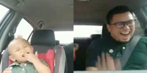 Viral Video Balita dan Ayahnya Bercanda di Dalam Mobil, Bak Orang Dewasa Satu Frekuensi