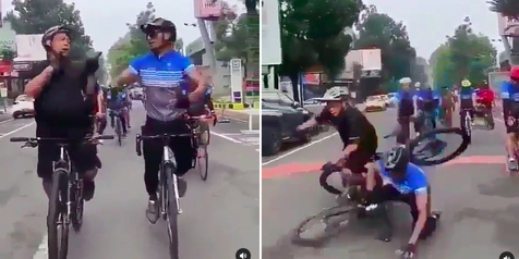 Dua Bapak-Bapak Naik Sepeda Sambil Ngobrol Berakhir Nyungsep, Bikin Ingat Insiden Honda Scoopy