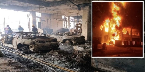 Bengkel BMW Hangus Terbakar, Puluhan Unit Mobil Mewah Terlalap Api