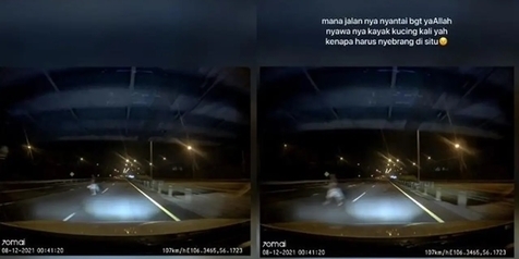 Viral Video Sosok Misterius Nyeberang di Jalan Tol Cikande, Bikin Pengemudi Deg-degan