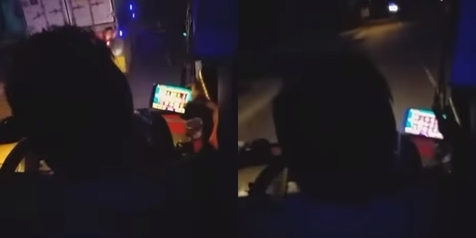 Viral Video Sopir Bus Nyetir Sambil Main Game Online, Santai saat Salip Truk