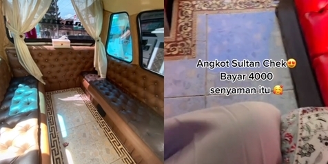 Wanita Ini Naik Angkot Kelas Sultan, Jok Super Empuk - Dilengkapi CCTV Demi Keamanan