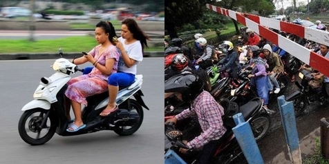 12 Potret Miris Pengguna Jalan di Indonesia Ini Bikin Tepuk Jidat