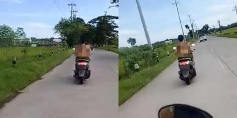 Viral Video Seorang Wanita Cuma Pakai BH saat Motoran Naik Yamaha NMax