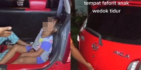 Nyeleneh! Aksi 2 Bocah Suka Tidur di Bagasi Mobil Ini Bikin Netizen Was-was
