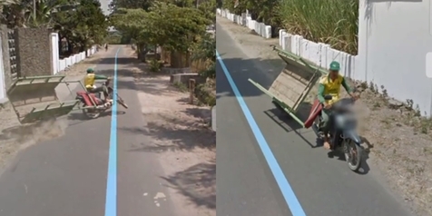 Detik-detik Pemotor Alami Kecelakaan Terekam Google Street View, Kocak Tapi Bikin Sedih