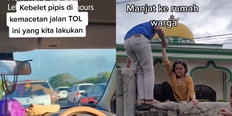 Kebelet Pipis di Tengah Kemacetan Jalan Tol, Pemudik Ini Nekat Manjat Pagar Demi Cari Toilet