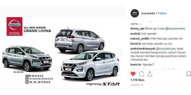 Begini Tampang Nissan Grand Livina Bodi Xpander Setuju 