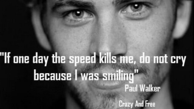 In memoriam of Paul Walker