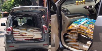 Suzuki Ertiga angkut karung beras (TikTok/@iqballmf._)