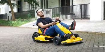 Crazy Rich Malang naik gokart Lamborghini (Instagram/@juragan_99)
