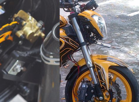 10 Rincian Modifikasi Yamaha Vixion Street Fighter Gambot 