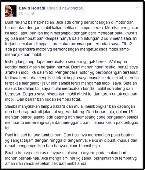 Awas Metode Baru Kejahatan Ranmor Bersenjata Spesial di 