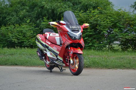 Modif Elegan N MAX Berkelir Movistar Merah  Otosia com