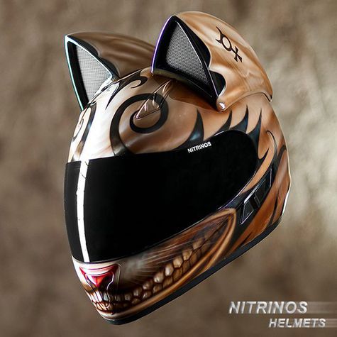  Helm  Bertelinga Kucing Bikin Biker Wanita  Makin Cantik 