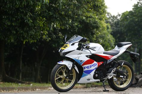 Modifikasi GSX-R150 Balap Suzuki Era 2-Tak