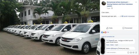 Wuling Jadi Taksi (Facebook)