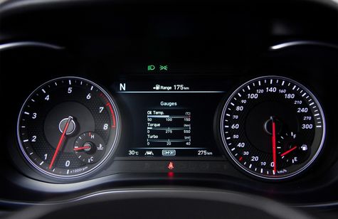 Speedometer Genesis G70 mode 2 dimensi (Paultan.org)