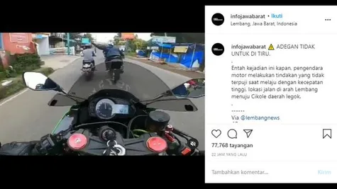 Viral Pengendara Motor Sport Pukul Kepala Orang Lain saat Berkendara
