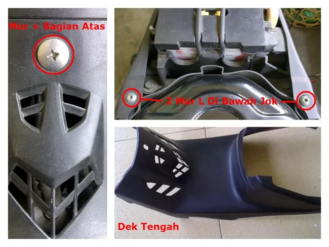 Skema dek bagian tengah Skema dek bagian tengah