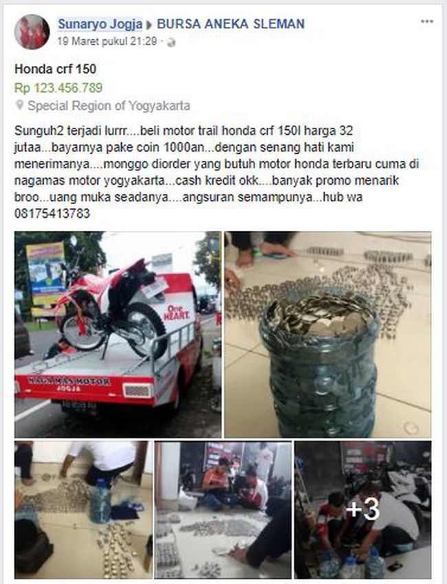 orang ini beli honda crf