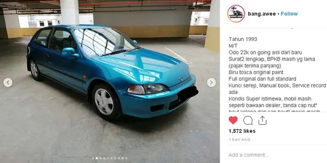 Wow Honda Civic Estilo Tahun 1993 Lebih Mahal Ketimbang Toyota Innova Otosia Com