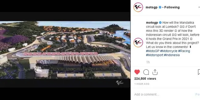 Intip Desain Sirkuit Mandalika Calon Tuan Rumah Motogp 2021 Otosia Com