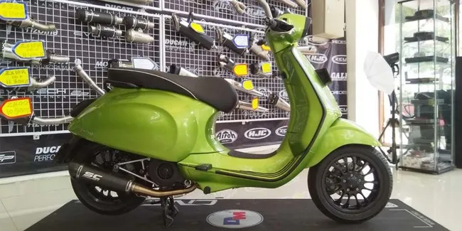 Modifikasi Vespa Matic Pasang Knalpot Sc Project Spesial