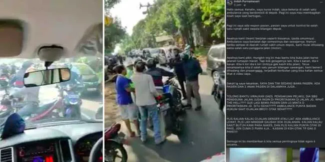 Viral Ambulans Dihadang Pemotor Di Depok Begini Pengakuan Perawat Yang Sedang Bertugas Otosia Com