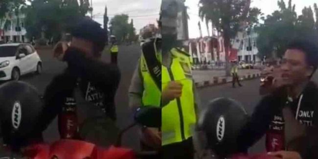 Viral Pemotor Nangis Saat Dihukum Menyanyi Indonesia Raya Karena Tak Pakai Masker Otosia Com
