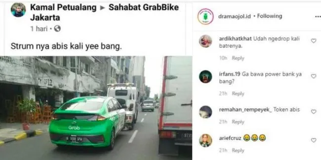 Viral Foto Taksi Listrik Diderek Netizen Enggak Bawa Power Bank Otosia Com