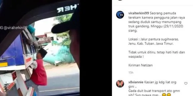 Santuy Laki Laki Pakai Peci Duduk di Belakang Truk Santuy Laki Laki Pakai Peci Duduk di Belakang Truk