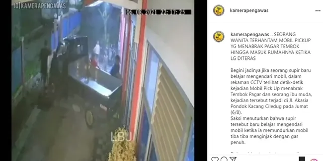 Kronologi Lengkap Mobil Pikap Tabrak Pagar dan Seorang Wanita ...