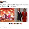 Selain itu, banyak yang beranggapan kalau penampilan Katy Perry di Brit Awards 2017 pun lagi-lagi ditujukan pada Presiden Donald Trump sebagai bentuk sindiran. Apa kamu melihat ada kesamaan di gambar ini?