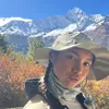  Potret cantik Angela Gilsha mendaki Everest Base Cam