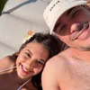 Potret Aurelie Moeremans babymoon