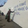 grafiti jembatan kedungkandang meme