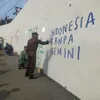 grafiti jembatan kedungkandang meme